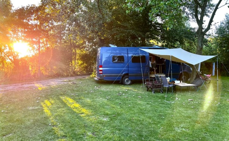 Blueberry – Bijzonder gezellige 4/5p zuinige camper incl beddengoed