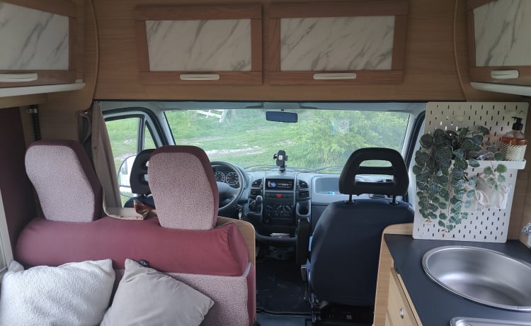 Ted – Half integraal camper met gezellig interieur uit 2006