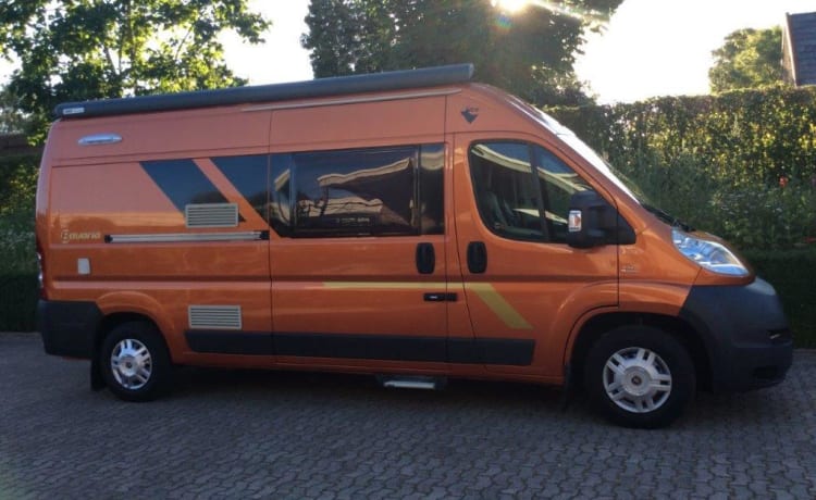 Compacte Buscamper – orange hollandaise