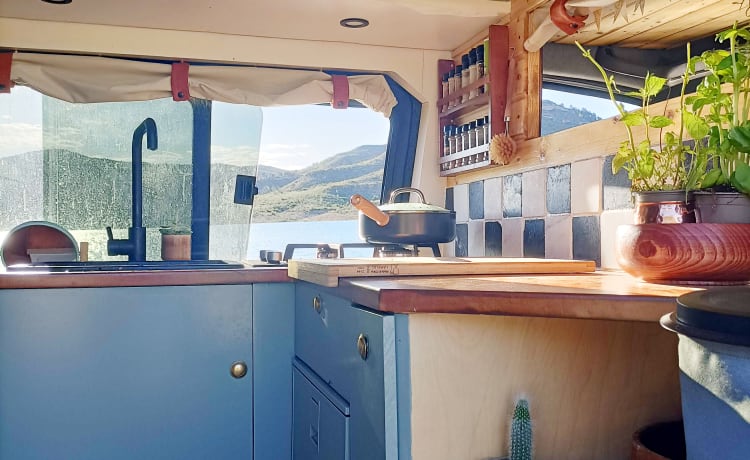 Luxury off-grid Sprinter with unique, bohemian interior, suitable for winter!