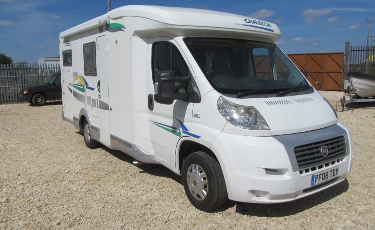 Albert – 4 berth Chausson Welcome Motorhome with a large garage-with deadlocks   