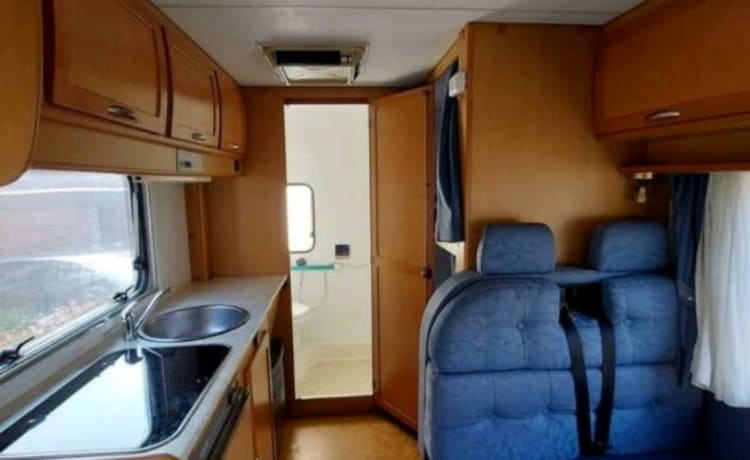 BlueRide – Fornello a castello camper famiglia Fiat Ducato completo/acqua calda