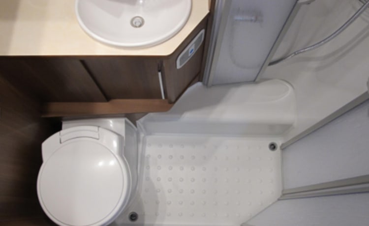 LMC Integral Camper with round seating layout