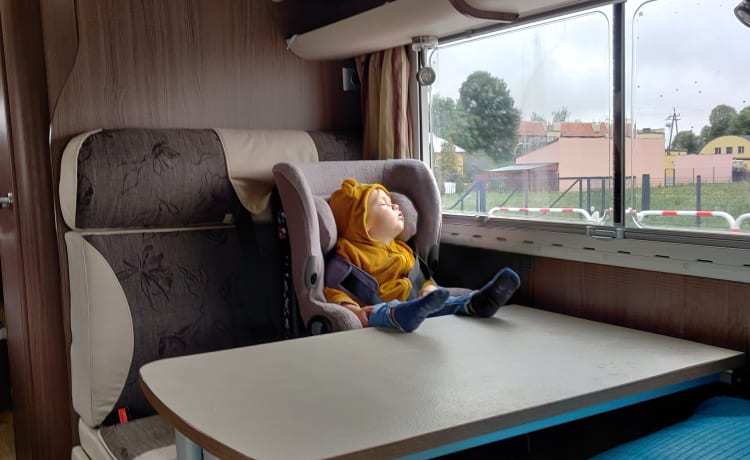 Huisje op wielen – Beautiful, fun and handy family mobile home with 5 places