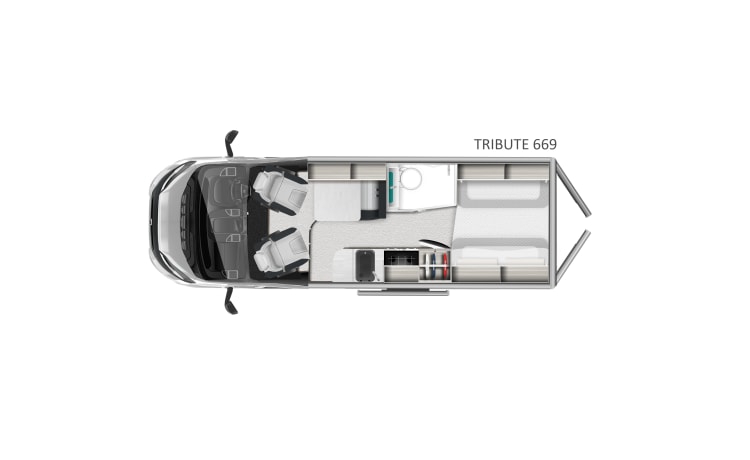 Vehicle 4 – 2-4 couchettes modèle 2021 immaculé camping-car trompeusement spacieux