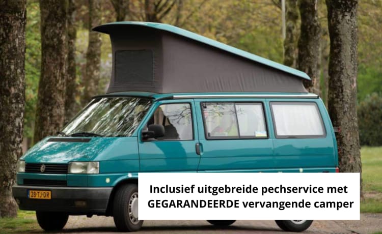 Happy - VW T4 California confortable et robuste avec toit de couchage