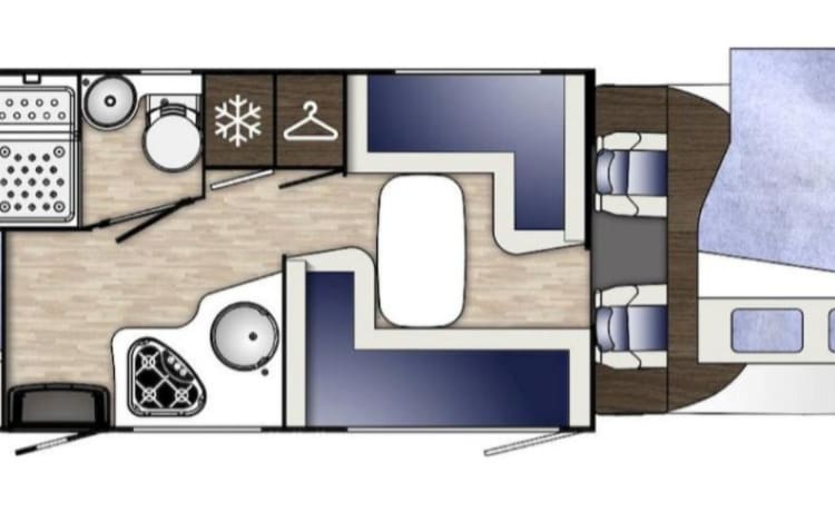 Miel – Fully equipped 4p Benimar Mileo 224 semi-integrated from 2020 - also SKI!!