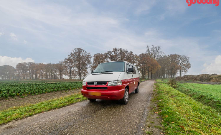 Classic red – 2p Volkswagen bus from 2002