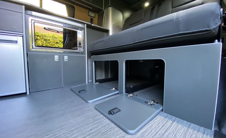 Luxe 4-persoons klapdak met Isofix-stoelen - Ford Transit Custom