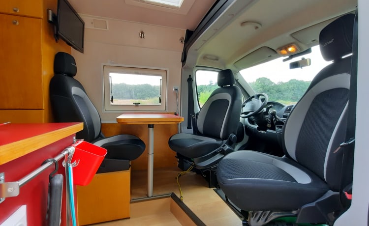 Take Five! – Compact yet spacious practical 2 person Peugeot bus camper