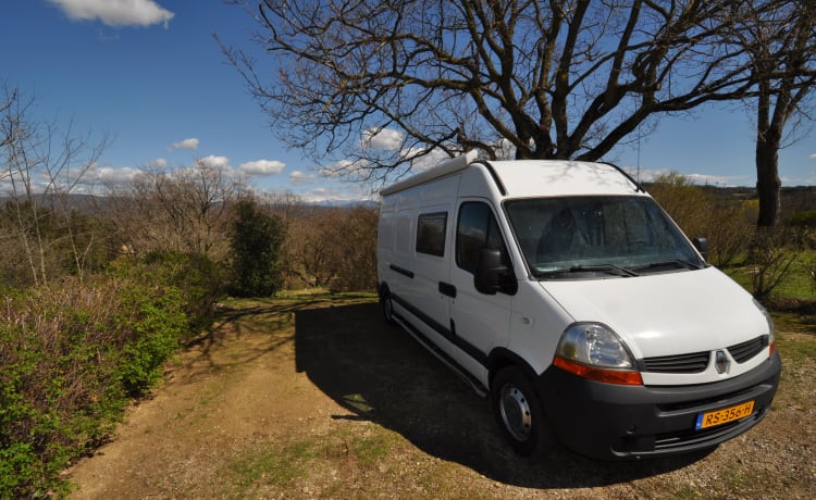 Komplett ausgestattetes 2-Personen-Renault-Wohnmobil mit Bett bis 175 x 205 cm