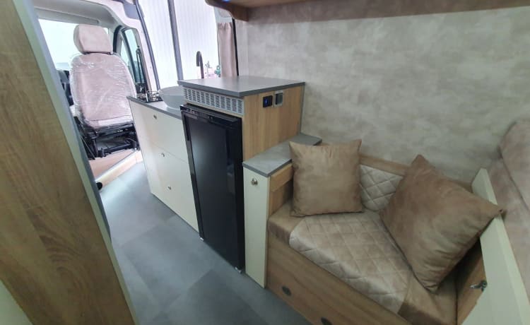 Bowie – Attractive, luxurious, off-grid campervan (incl. all-risk insurance)