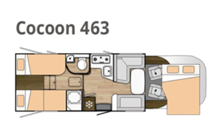 Nieuwe ruime benimar Cocoon 463 – Neuer geräumiger Benimar463 ab 2022