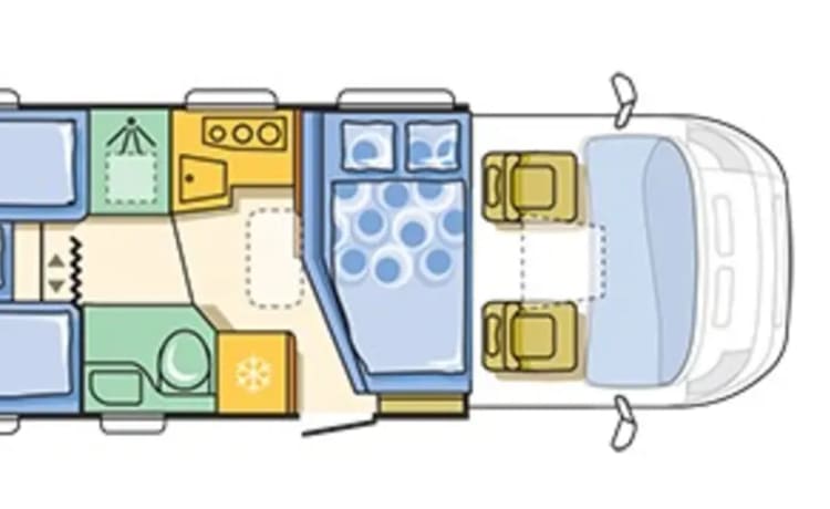 Geräumiger und luxuriöser Camper Adria Matrix für 5 Personen