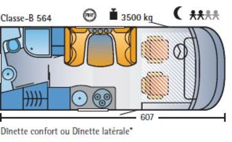 4p Hymer integriert von 1990