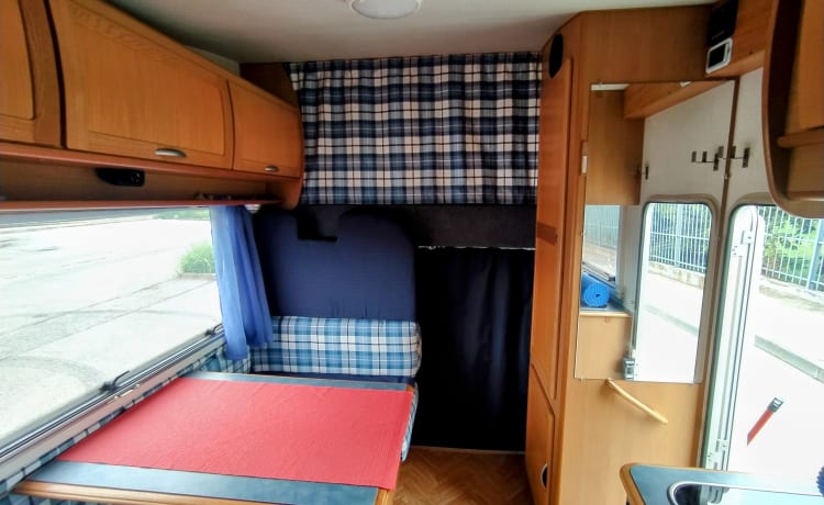 Campervan with sloping ceilings