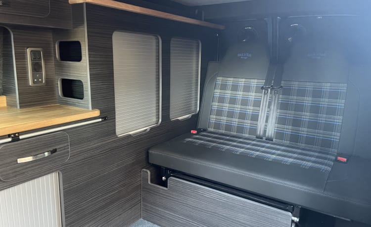Charlie – Newly converted VW  automatic long wheelbase camper 