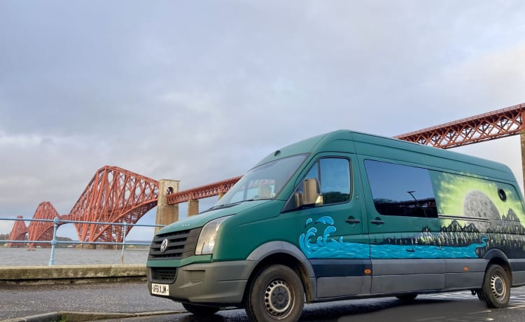 The Big Green Van – Tour the NC500 in luxury - large 3 berth off-grid camper insurance included