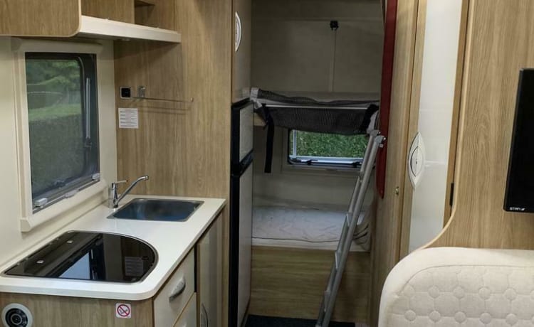 Ruime Mobilhome voor 6 personen