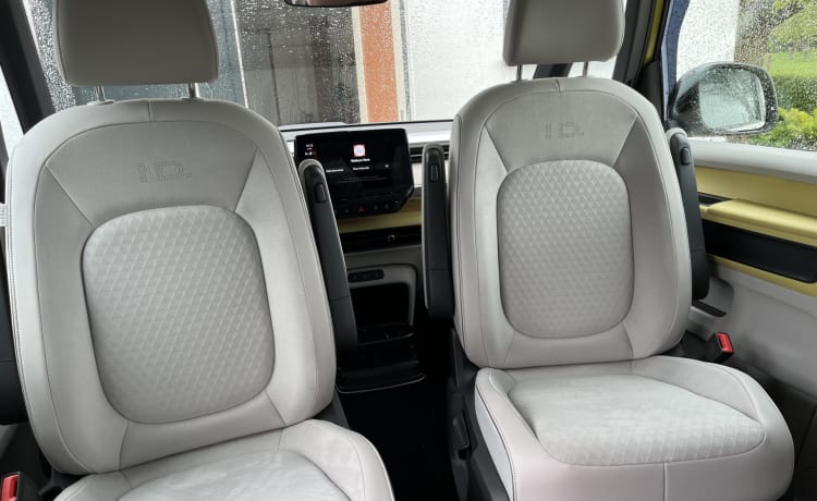 E-Camper – 4p VW ID.Buzz (lime/bianco, 2023) elettrico