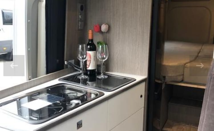 Luxury Pössl bus camper 640 with length beds