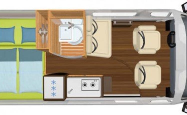 Autobus camper, ideale per vacanze in bicicletta