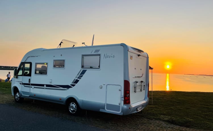 Camper completamente attrezzato per una vacanza spensierata, anche in inverno!