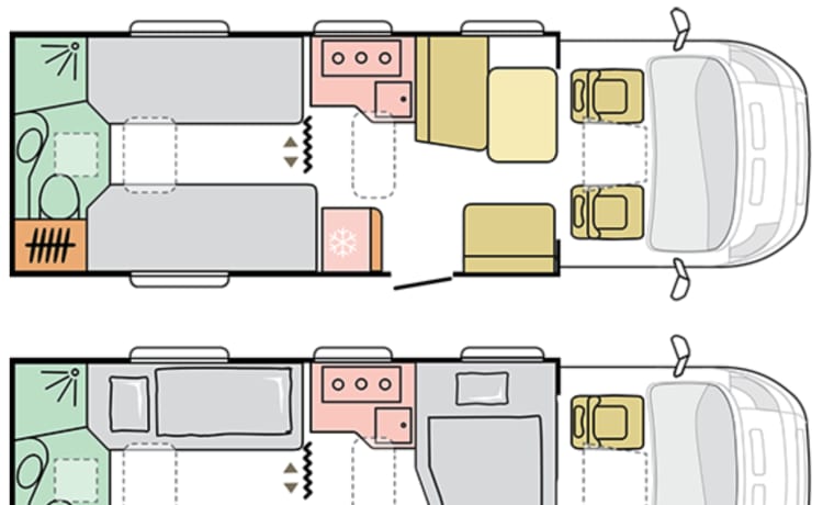 Kenny – 4 berth Adria Mobil semi-integrated from 2012