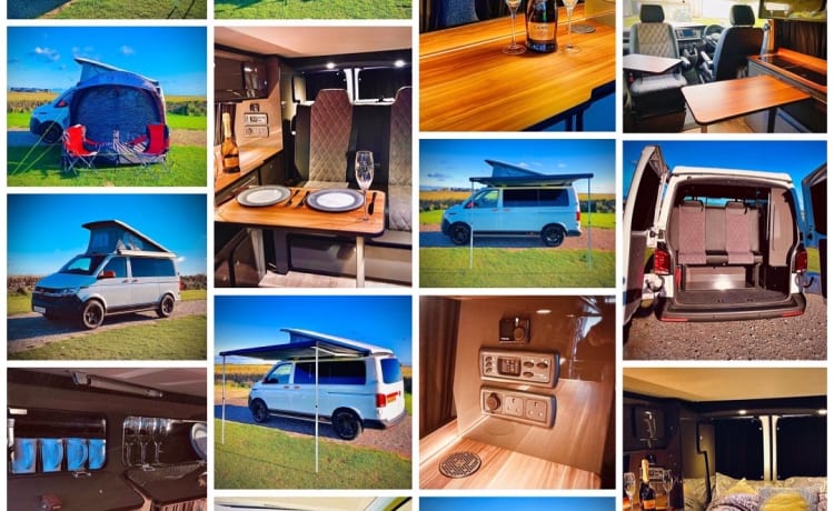 The Surfer – 2020 lussuoso camper VW Top Spec. Esplora la Cornovaglia con stile.