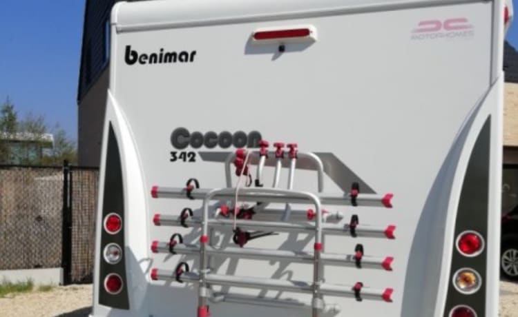 F2-Ford transit benimar, FULL option, 160pk, 5 gordels, 6 slaapplts – Topcamper FORD Benimar, FULL option, 160pk, 5 zit-, 4 slaap