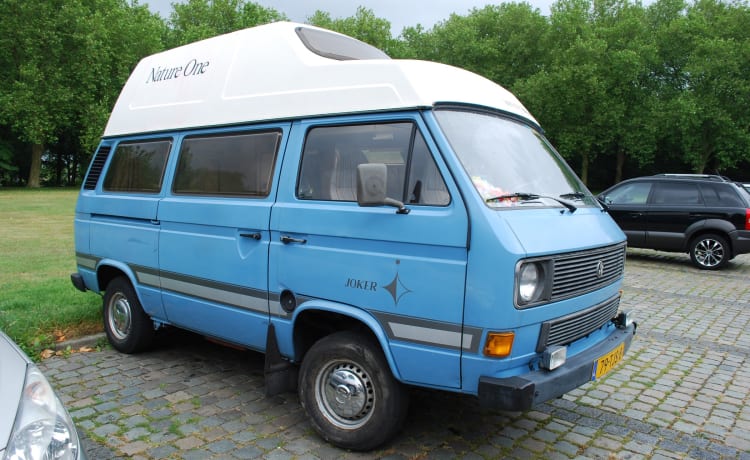 Mister Blue – Nice Campervan nostalgique Volkwagen à louer