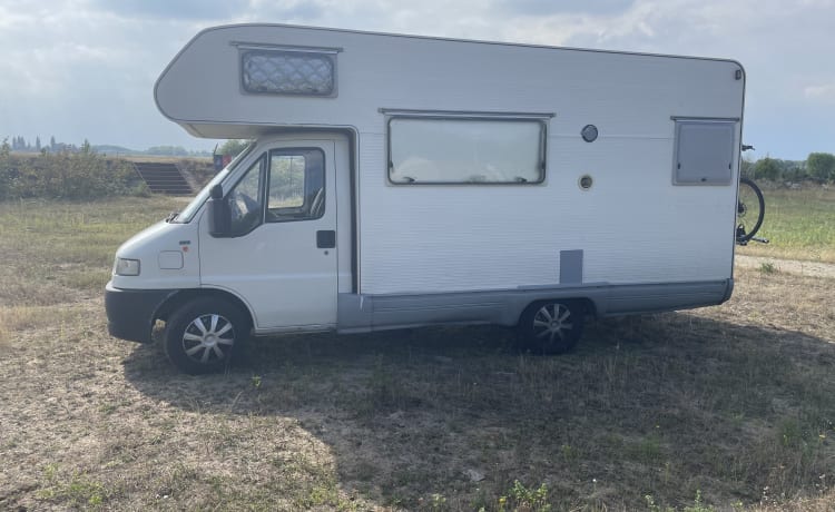 Evert – Onze heerlijke Fiat Ducato alkoof te huur