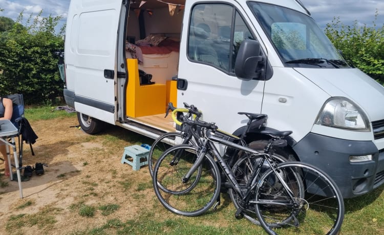 Off-grid self-built camper van