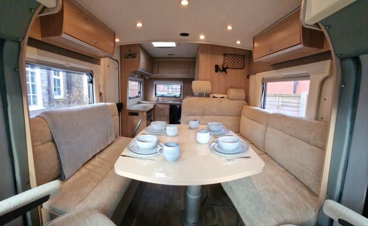 The Tardis – Huge seating and social area, perfect van for couples