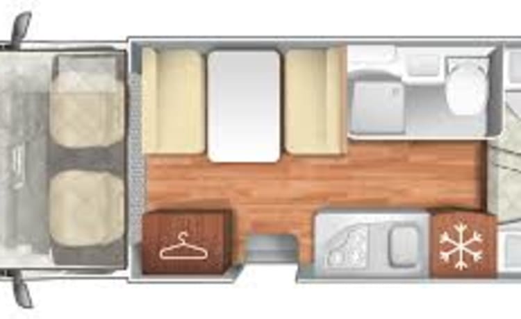 Big berther! – 6 berth Roller Team alcove from 2023