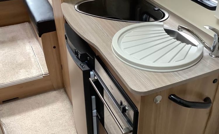 2/3 berth Bailey. Beautiful coach built motorhome with rear bed