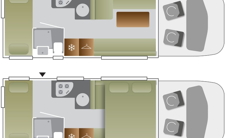 Auto Roller 707 – Roller Team semi-integrato da 6 posti letto dal 2024