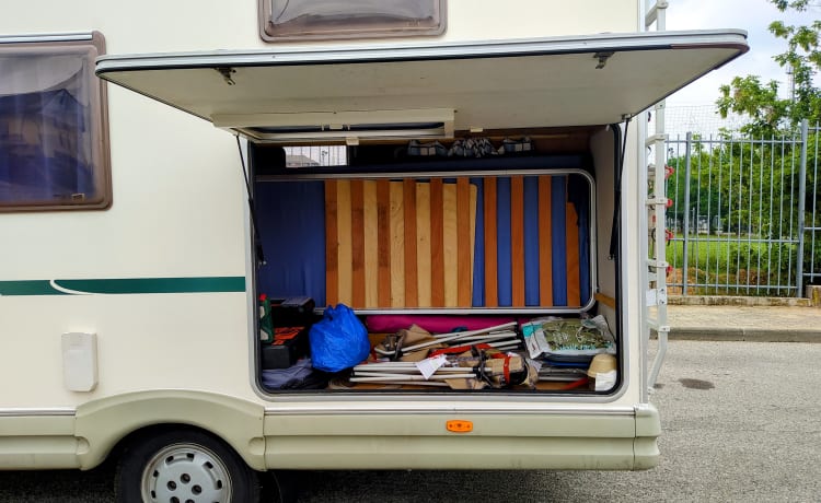 Campervan with sloping ceilings