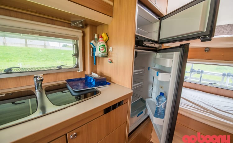 Fully furnished alcove motorhome