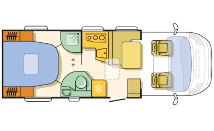 Adria matrix EURO6 – Te gekke luxe 4-persoons camper