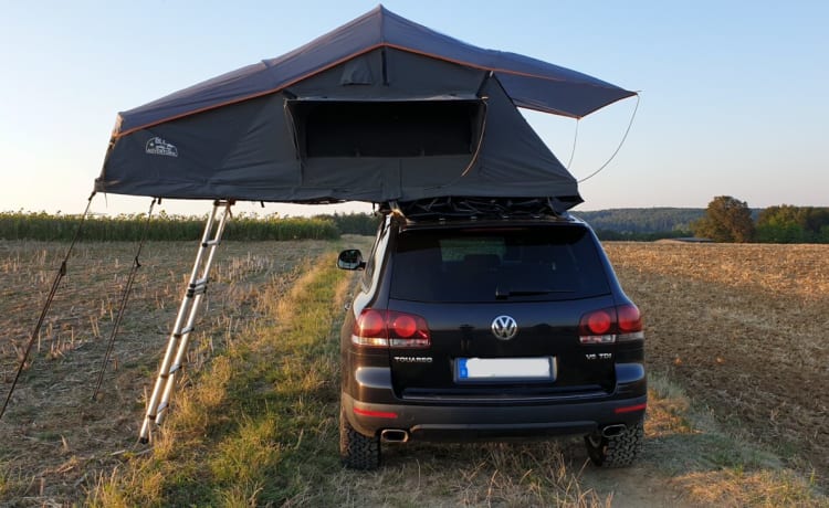 Tente de toit tout-terrain VW Touareg 4x4 camping-car