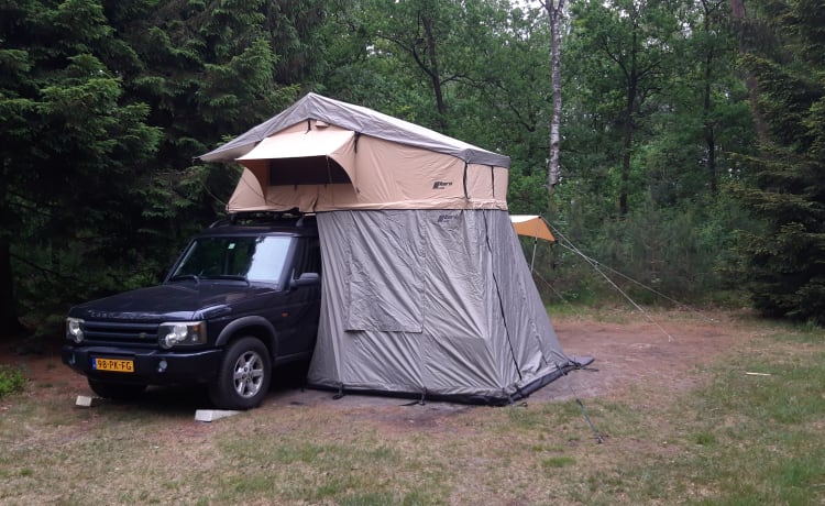 Land Rover Discovery con tenda da tetto!