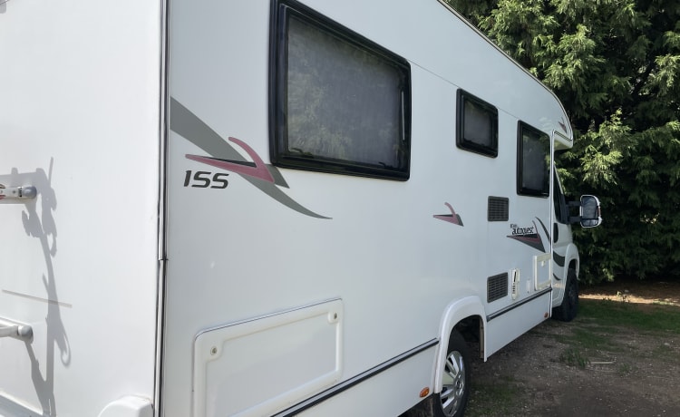 The Mighty Moo. – Elddis Autoquest 155 mit 4 Schlafplätzen.