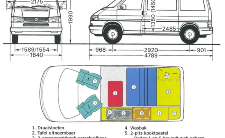 The last real Bulli – Volkswagen T4 California per 4 persone con tetto sollevabile