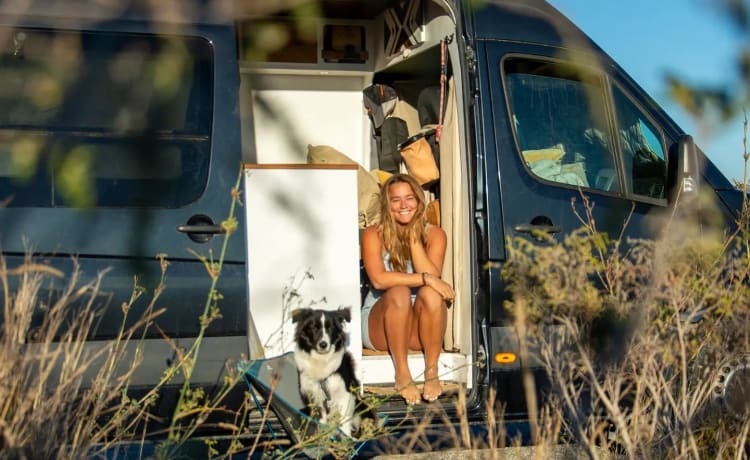 Camping-car hors réseau pour surfeurs, vététistes / cyclistes de course