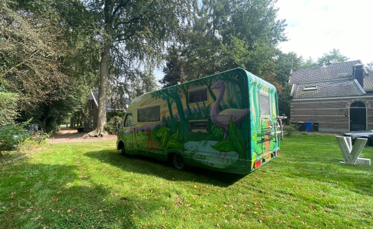 Kunstwerk op wielen – Festival camper