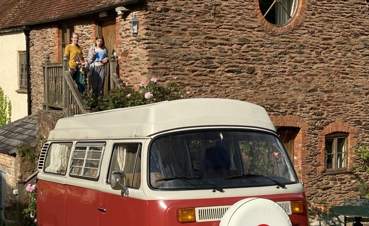 Roses – Vintage Devon 4 Schlafplätze Volkswagen Camper 1981 - Entspannender Camping-Klassiker