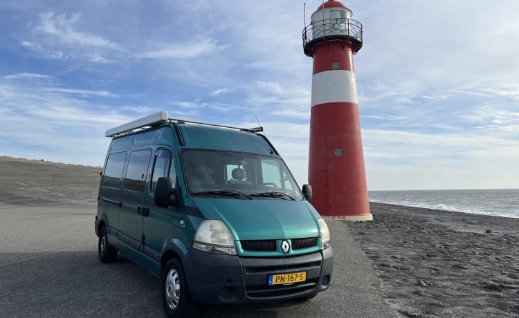 Green cruiser – 2p Renault Master camperbus