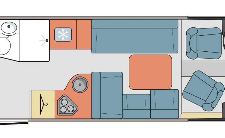 kliko1 – Selten! 6-Sitzer-Familienintegral. Autonomie und Sicherheit - 360°-Kamera