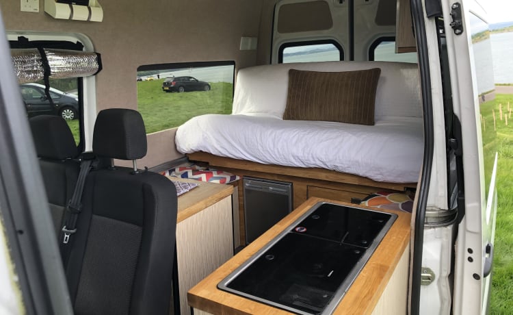 Blanco – 2-persoons Volkswagen camper uit 2015